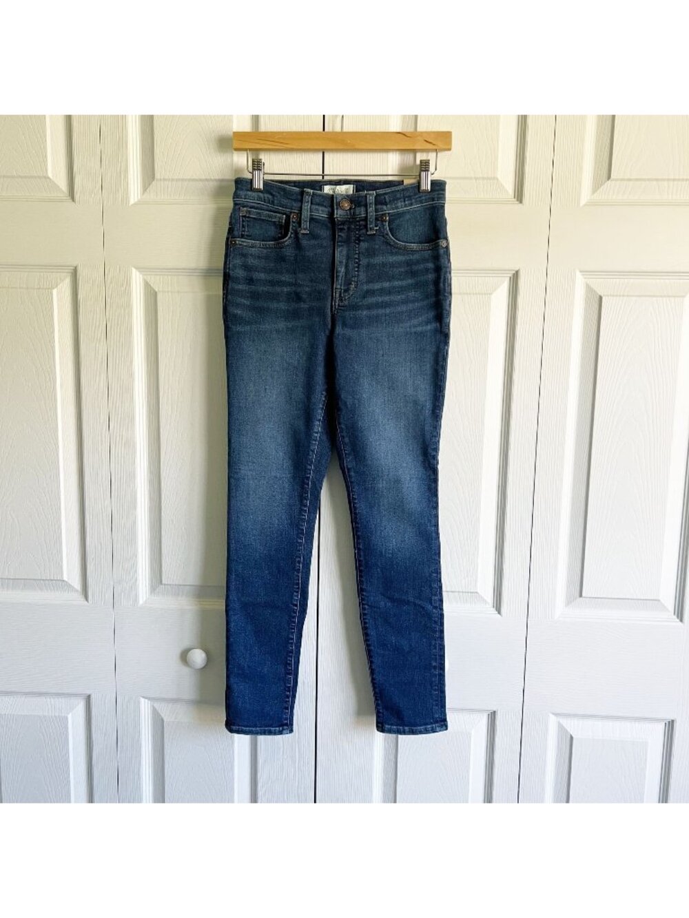 Madewell Mid-Rise Orland Wash Blue Tencel Denim Skinny Jeans Women's Size 27